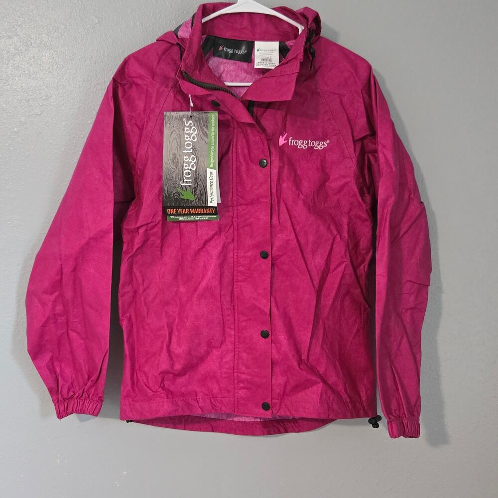 NEW Frogg Togg's Classic All Purpose Rain Suit Jacket Women's Size Small Pink